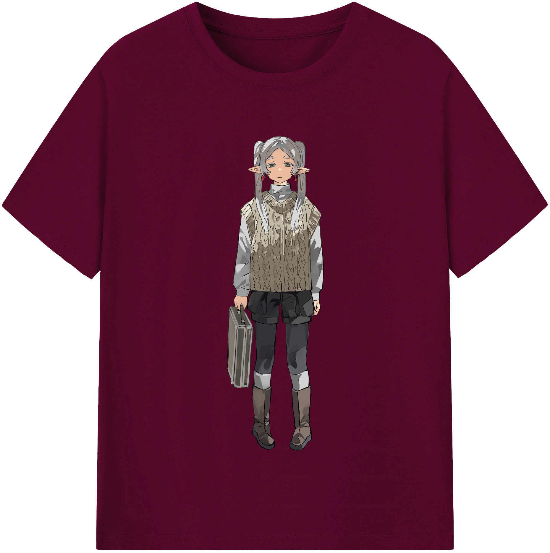 （画像用） 葬送のフリーレン Frieren レディースカジュアルプリントTシャツ（綿100％）